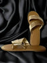 Womens Golden Wrap Slip Ons
